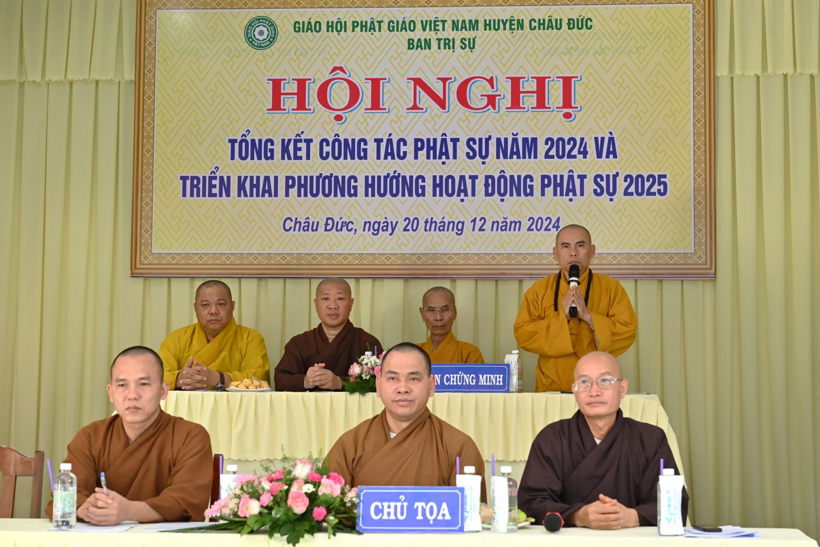 CHÂU ĐỨC: Ban Trị sự GHPGVN  huyện Châu Đức Hội nghị tổng kết Phật sự 2024.