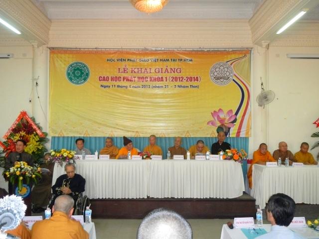 TP.HCM: Lễ khai giảng khóa cao học Phật học khóa I (2012 – 2014) ở Học viện Phật giáo Việt Nam tại TP.HCM
